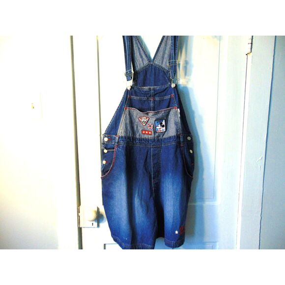 Main Street Mickey by Disney Short Alls Size 18/20 100% Algoden. Good condition - Picture 1 of 12